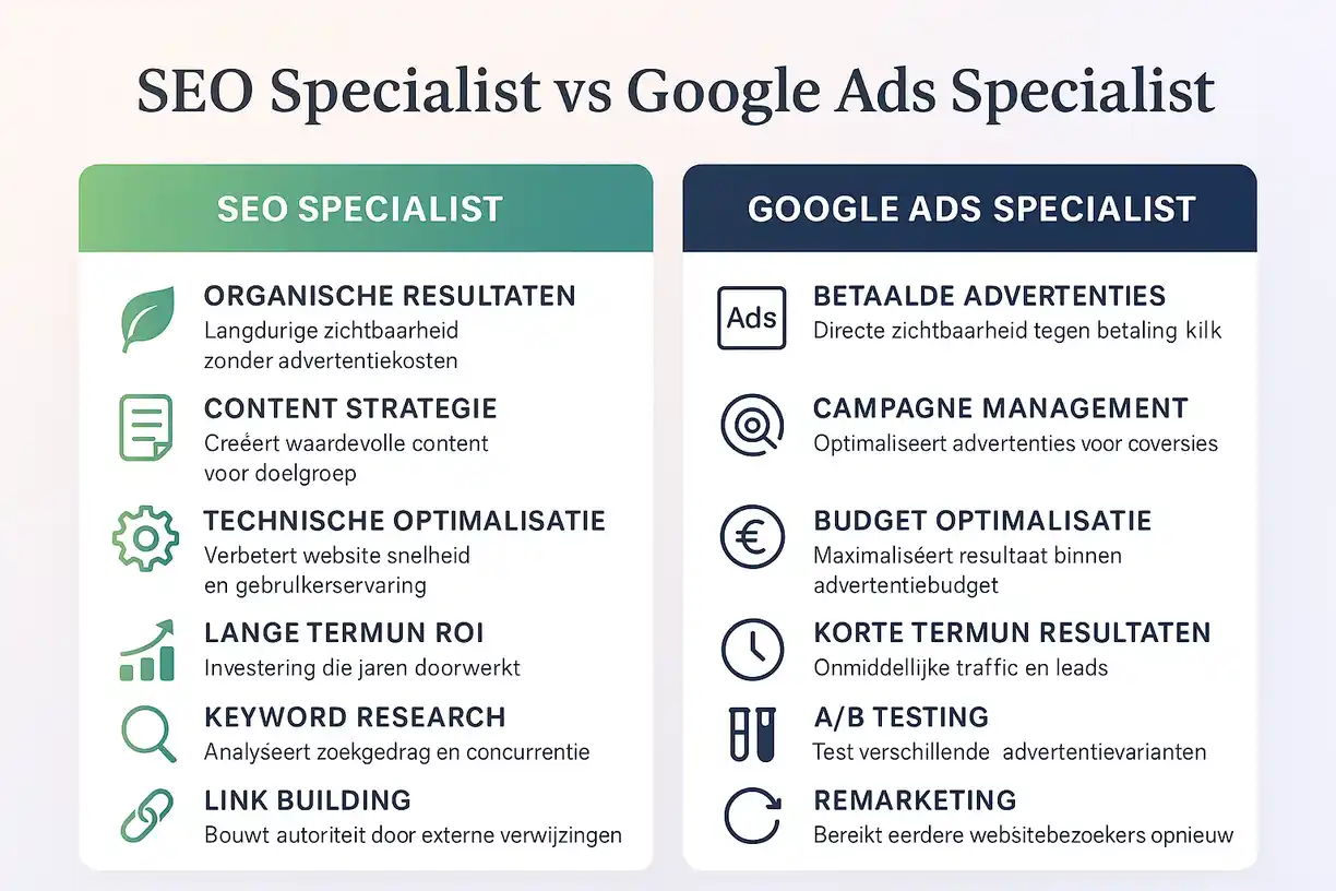 Verschil tussen SEO & Google Ads specialist_11zon