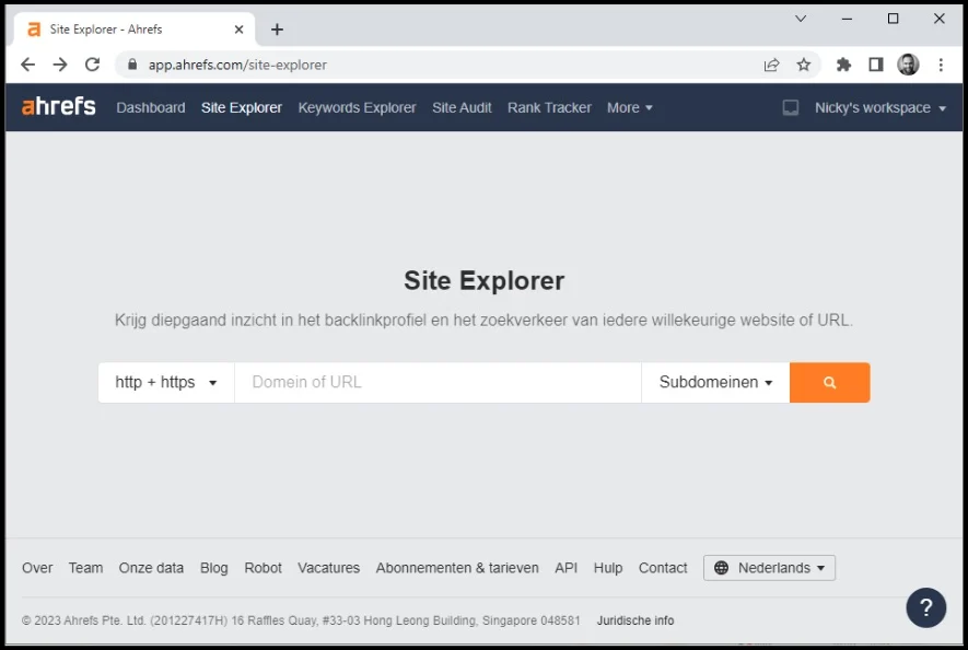 ahrefs site explorer