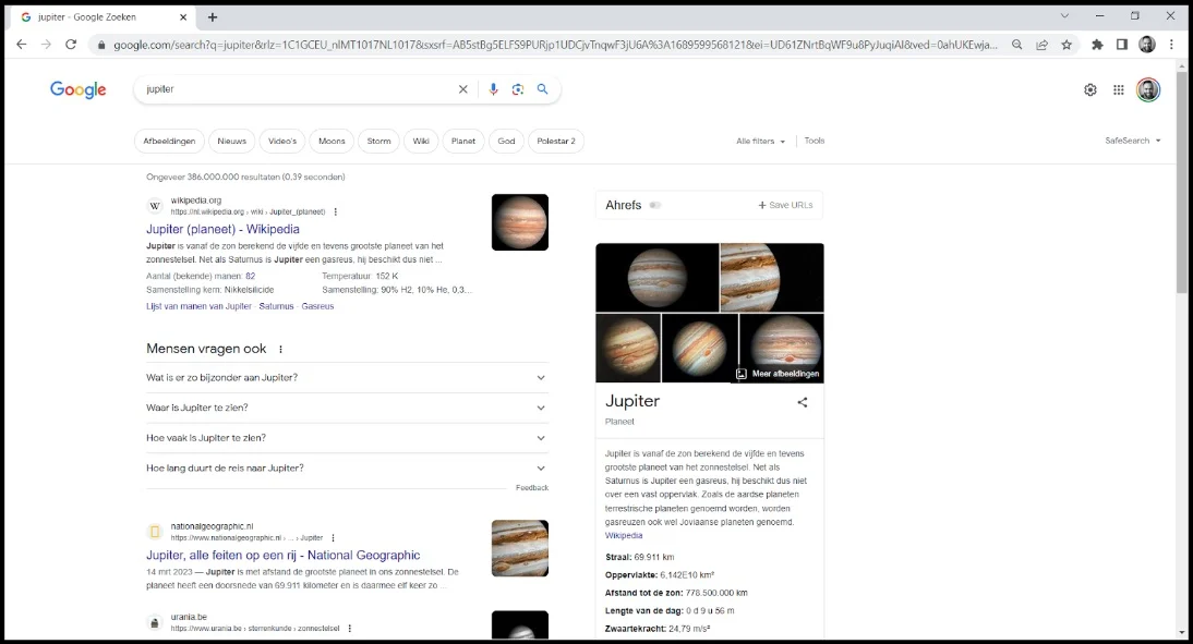 ranken op google serp features