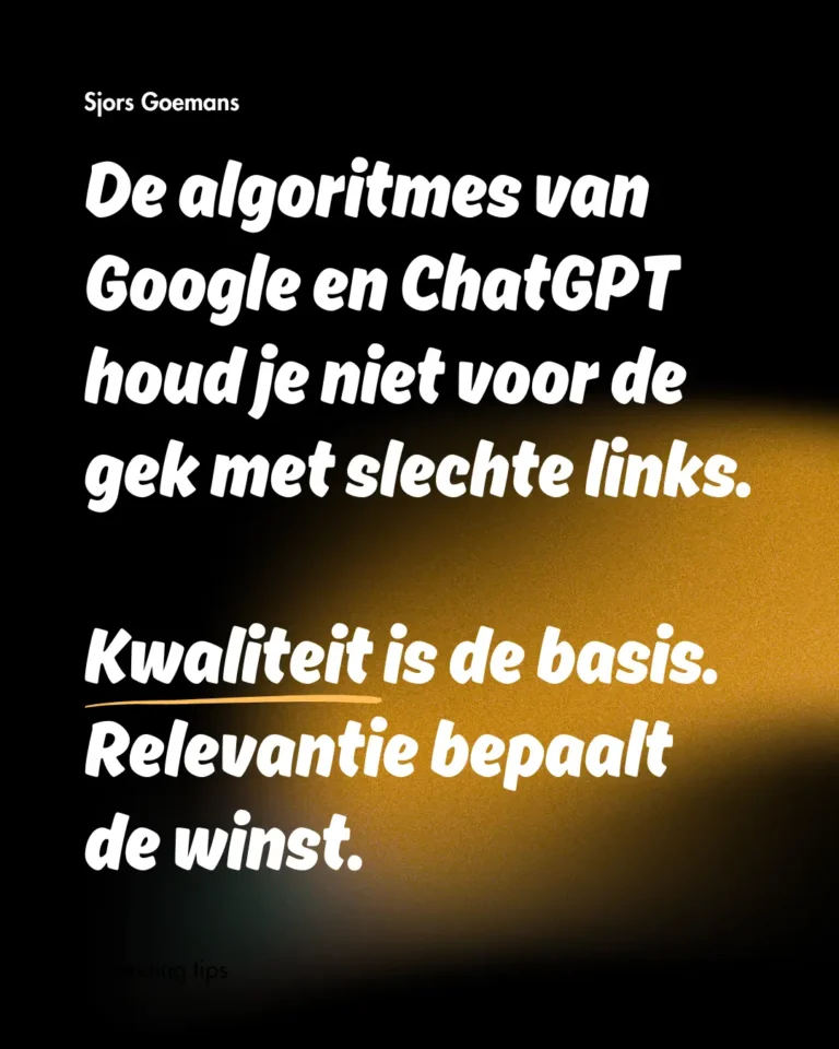 Risico van linkbuilding