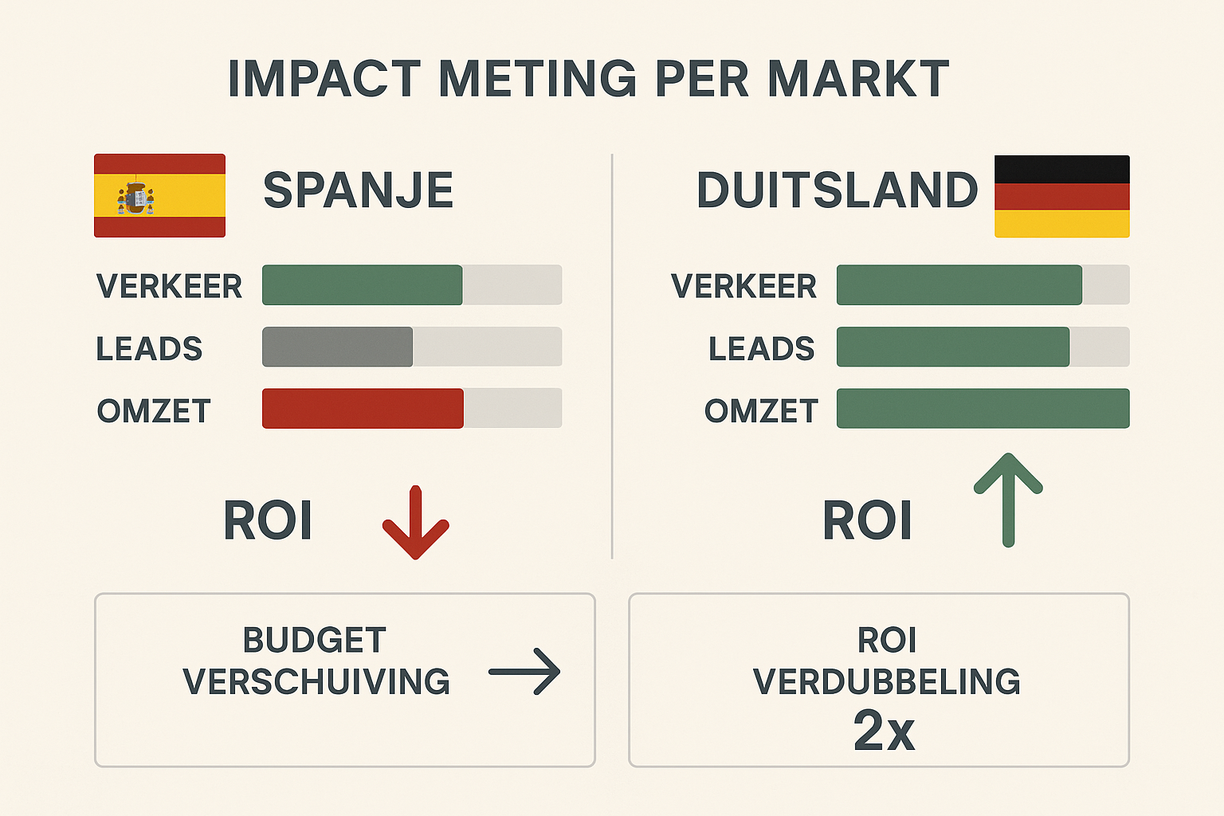 Hoe meet je per markt de impact op SEO, leads en omzet?