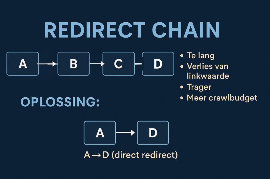 Wat zijn redirect chains en waarom zijn ze schadelijk?