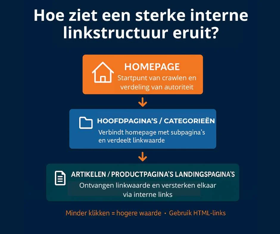 Hoe werkt een interne linkstructuur technisch gezien?
