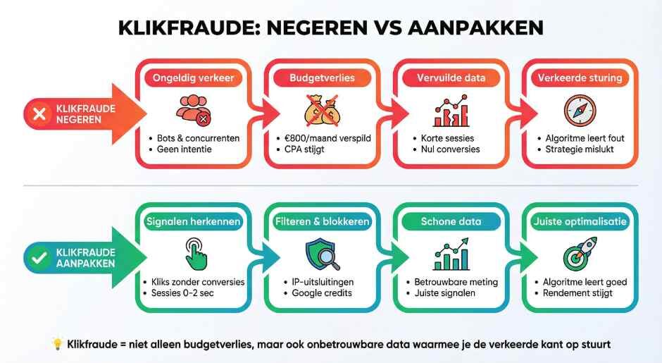 Wat betekent klikfraude binnen Google Ads en wanneer is verkeer ongeldig?